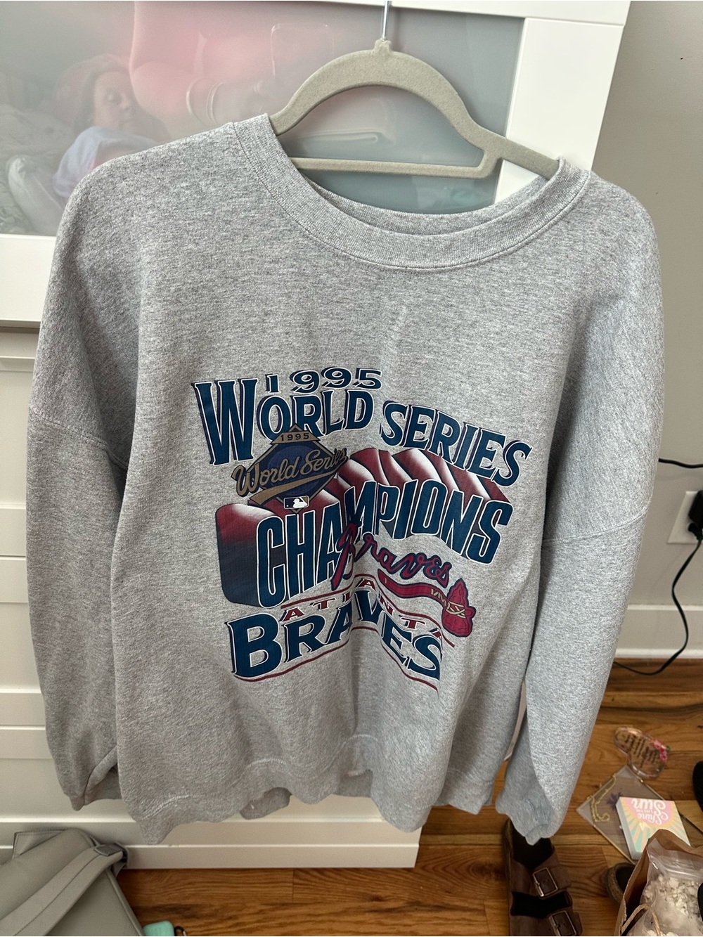 Gray 1995 World Series Champions Sweatshirt